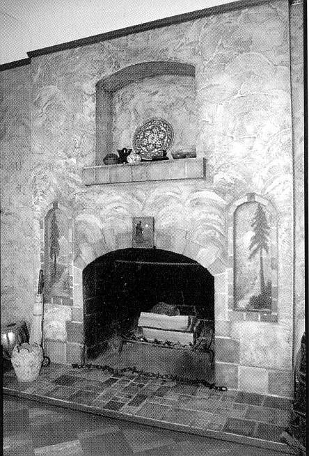Living room fireplace