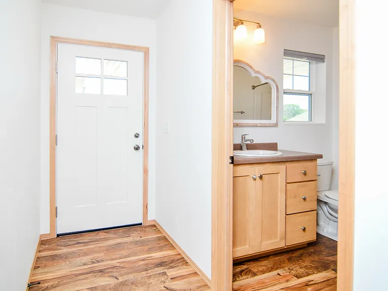 Front Entrance and First Floor Full Bath
