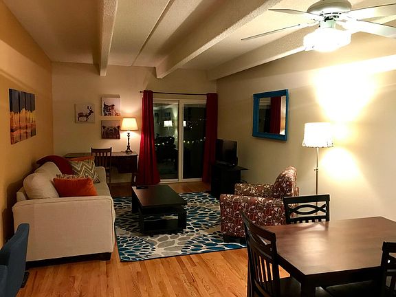 Cozy living area with new couch.