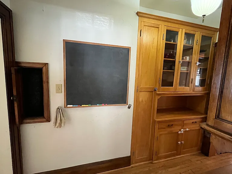 Laundry chute and butler's pantry