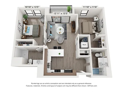 Floor plan 2X2 E