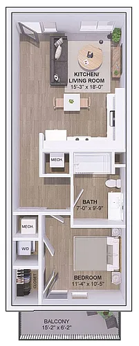 Floor plan 5B-1A.A