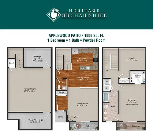 Floor plan The Applewood (with Dual Patio option)