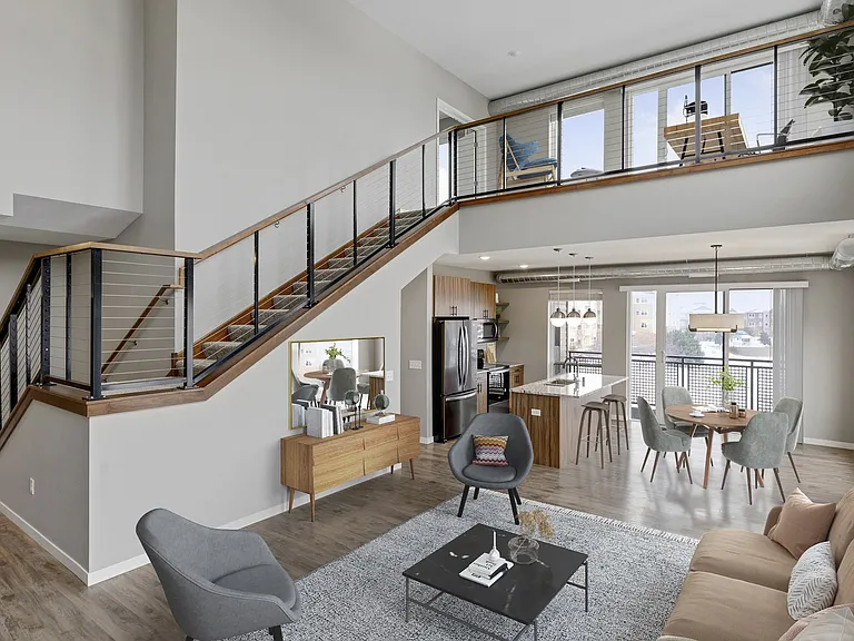 Bi-Level Penthouse Apartment with High Ceilings and Luxury Finishes