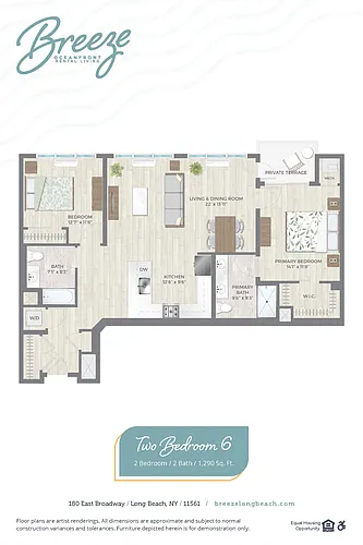 Floor plan B6- Two Bedroom