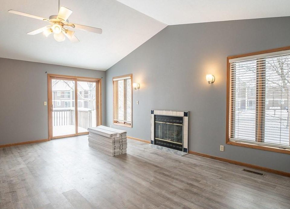 living room with working fireplace