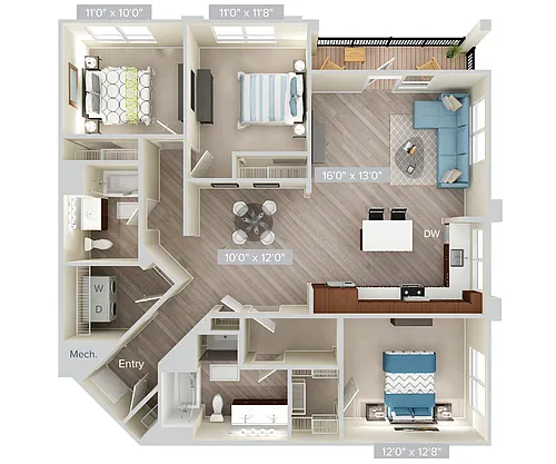 Floor plan C2-1429-upgrade-wd