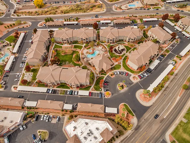 Aerial view of community