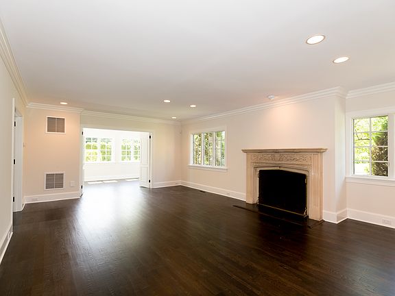 Living Room with Fireplace to Sun Room/Office