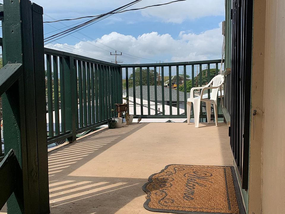 front door and deck