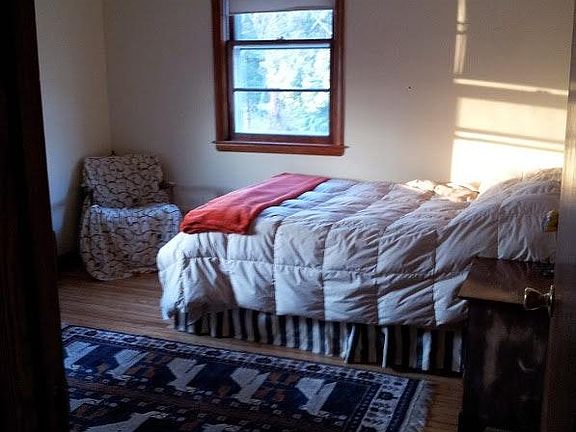 Bedroom has two windows and large closet.