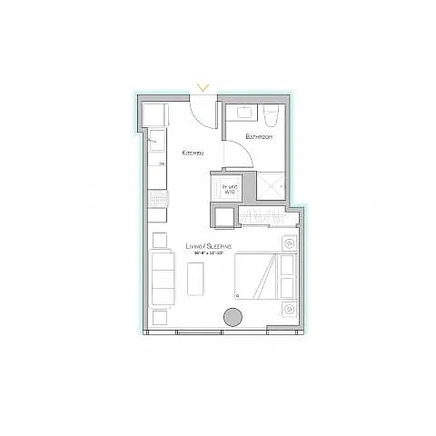 Floor plan Tier 12 - 441 SF