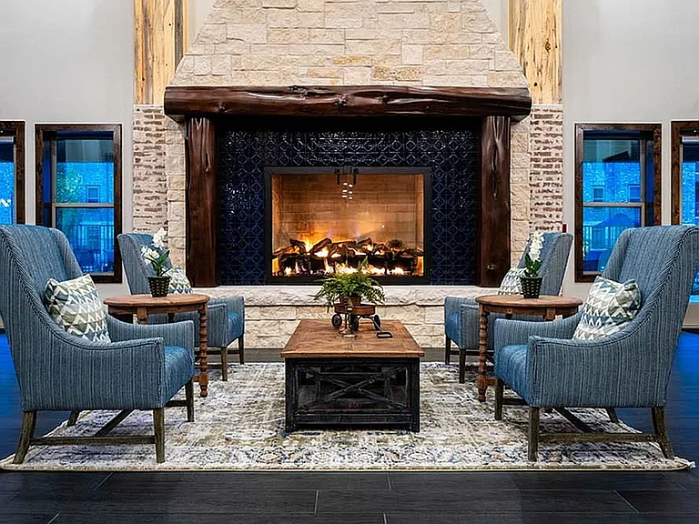 fire place seating area