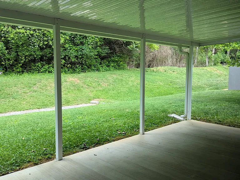 Rear covered patio deck