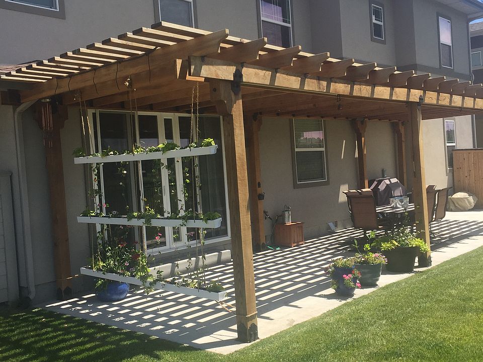 Back patio pergola 