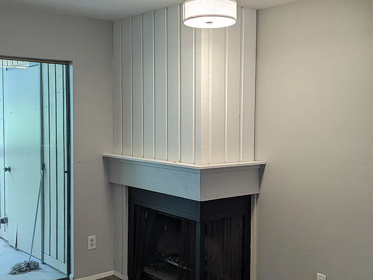 Wood burning fireplace