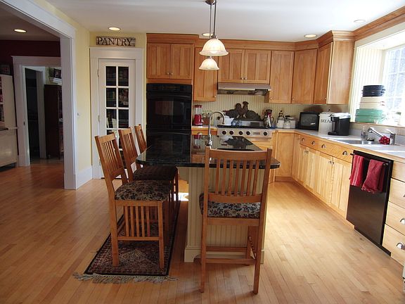 New kitchen with red birch cabinets