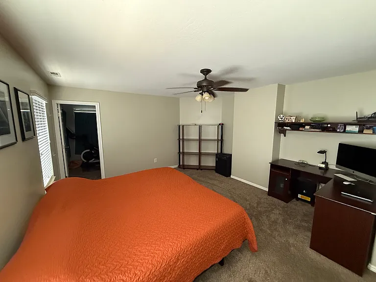 extra room off the master that could be used as an exercise room, nursery, or storage room.
