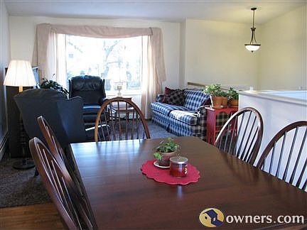 Dining room looking into living room