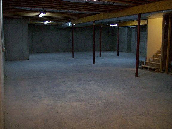 Concrete poured basement