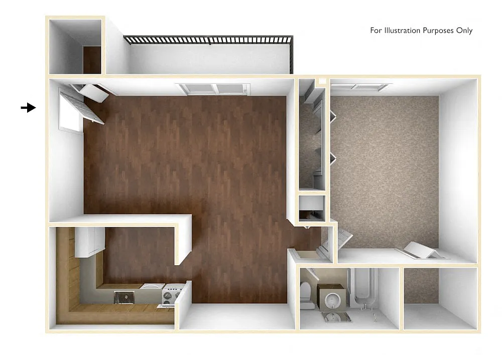 Floor plan 1 Bedroom