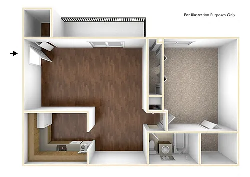 Floor plan 1 Bedroom