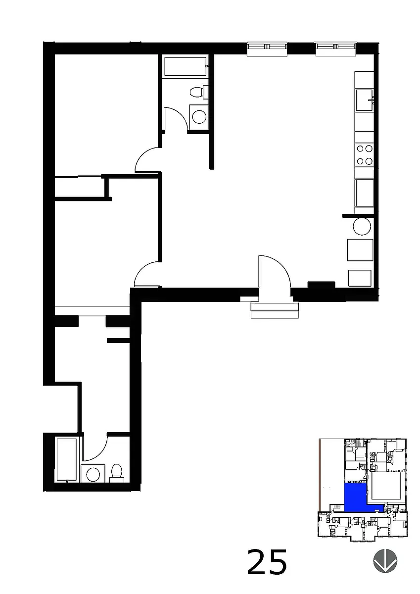 Floor plan 2Bd