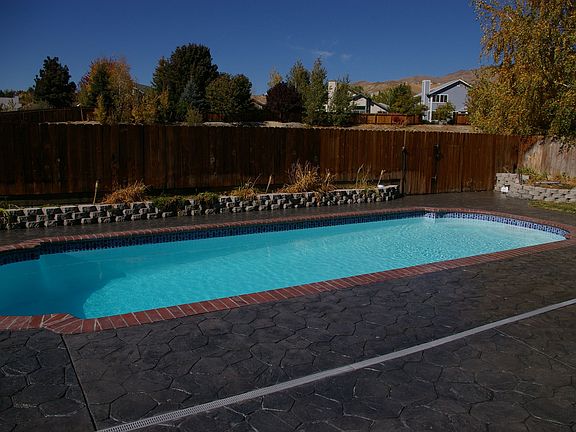 Heated pool and hot tub with views of mtns.