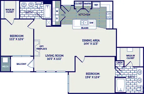 Floor plan Rutherford
