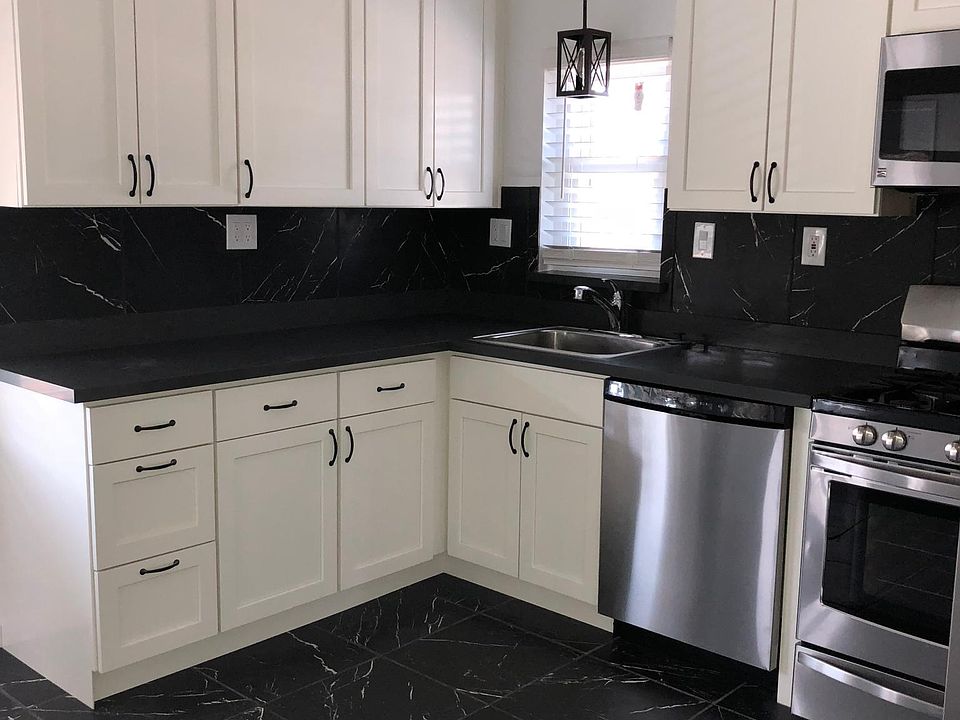 Recently updated kitchen with stainless steel appliances.