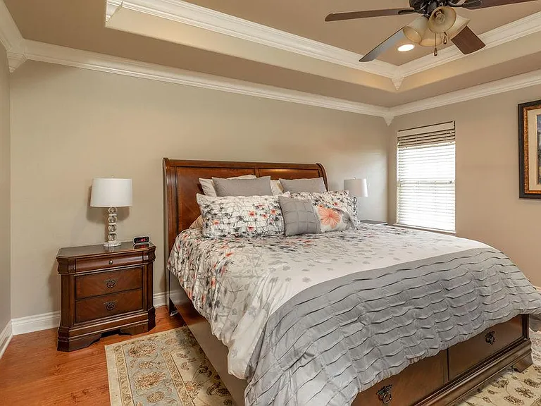 Master bedroom with king bed.