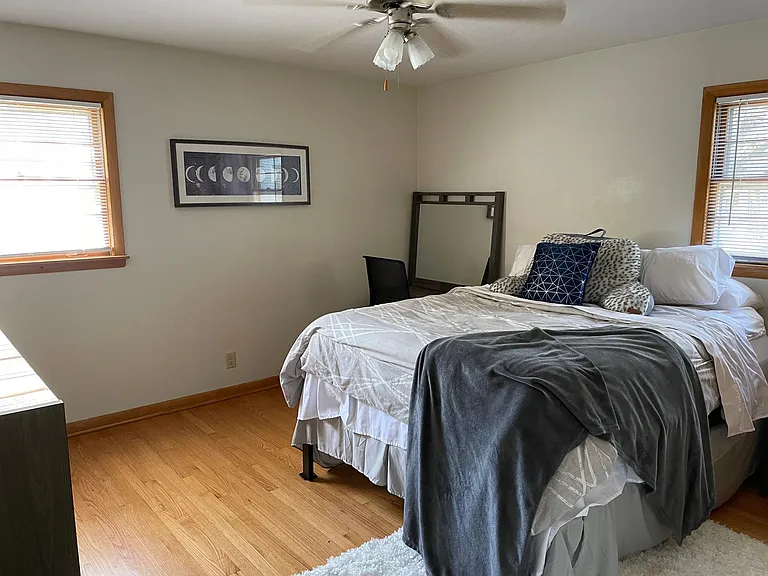 1 of 2 bedrooms. Large enough for king size bed and furniture.