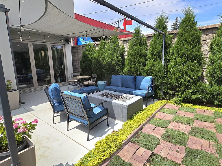 Back Patio with Gas Firepit and Gas Grill