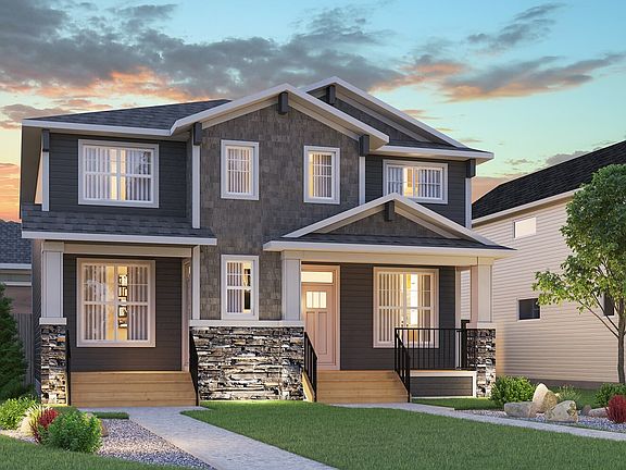 Brookfield Residential Semi D Craftsman 2 Elevation