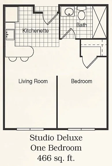 Floor plan Studio Deluxe