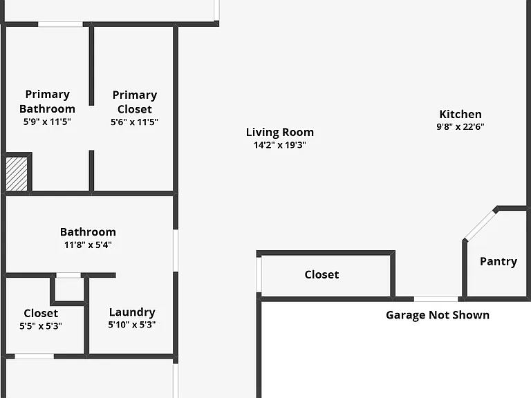 Floorplan of the Meadowood. Measurements taken electronically, subject to individual verification.