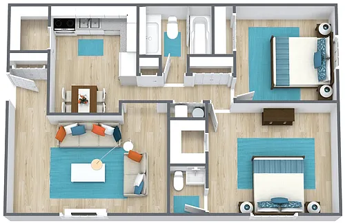 Floor plan Two Bedroom