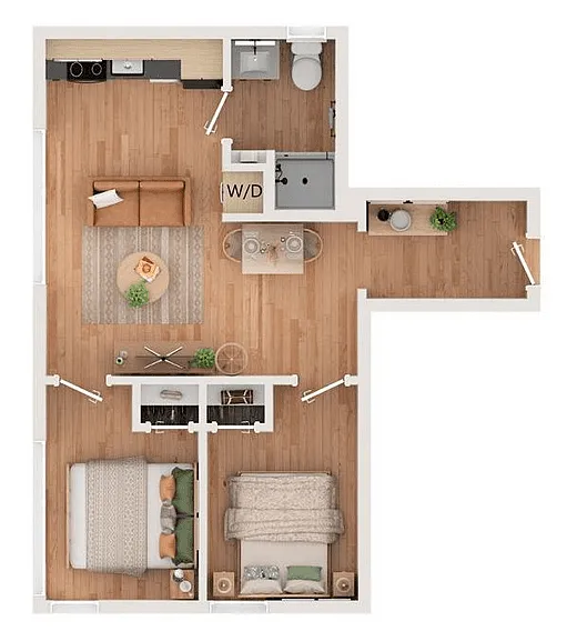 Floor plan Two Bedroom