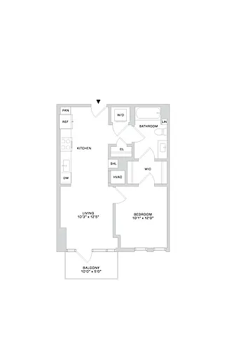 Floor plan B7 1X1