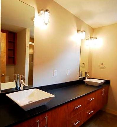 Large double sink master bath