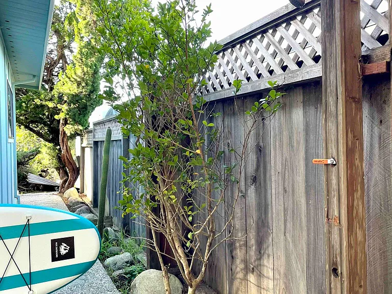 outdoor shower - ideal for getting the sand off, after a short trip to the beach