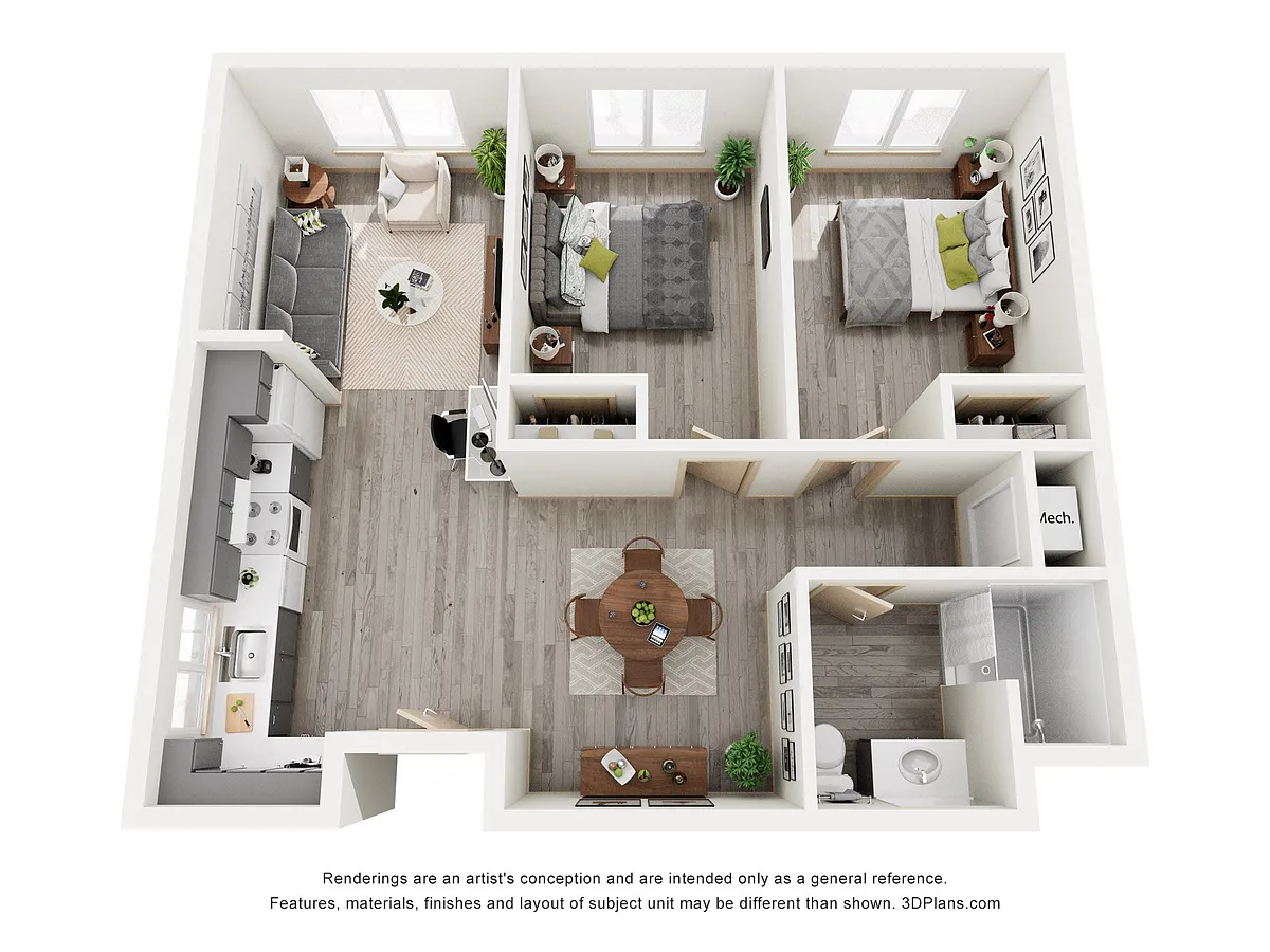 Floor plan Two Bedroom