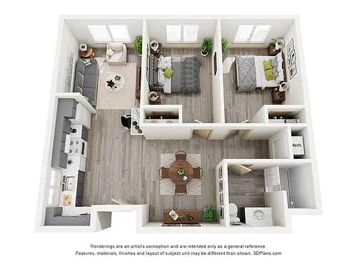 Floor plan Two Bedroom