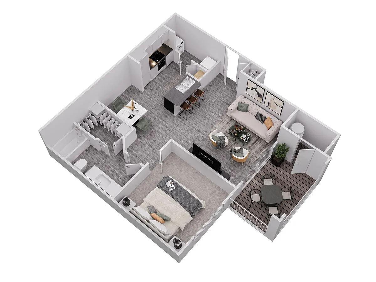 Floor plan A1 - 707 SQUARE FEET