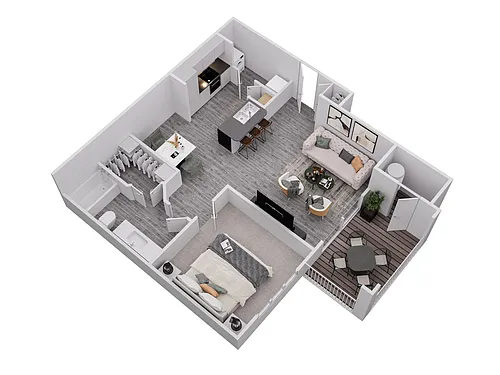 Floor plan A1 - 707 SQUARE FEET