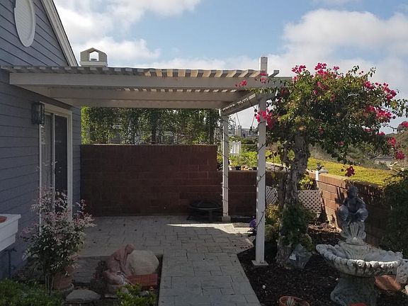 shaded patio off the master bedroom