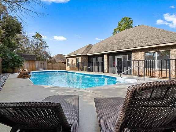 View of pool and patio area