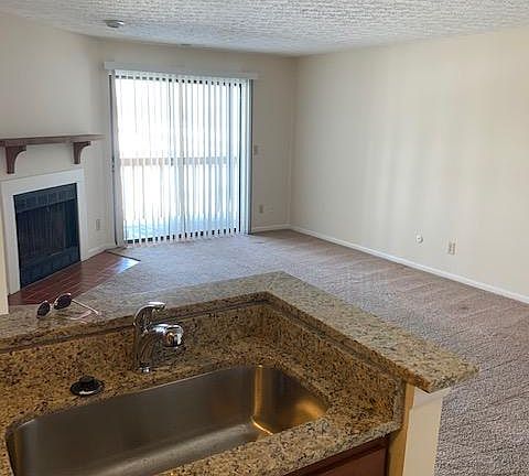 In kitchen looking at living room