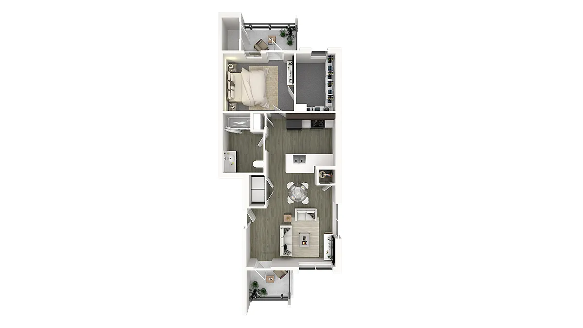 Floor plan One Bedroom - One Bath