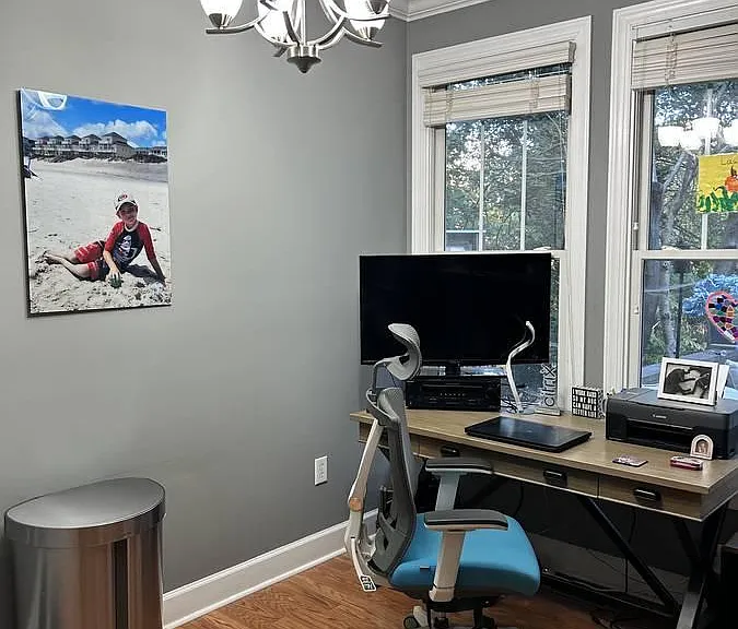 Office space opposite kitchen
